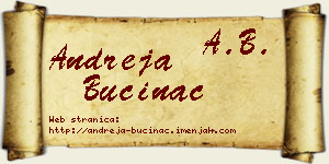 Andreja Bućinac vizit kartica